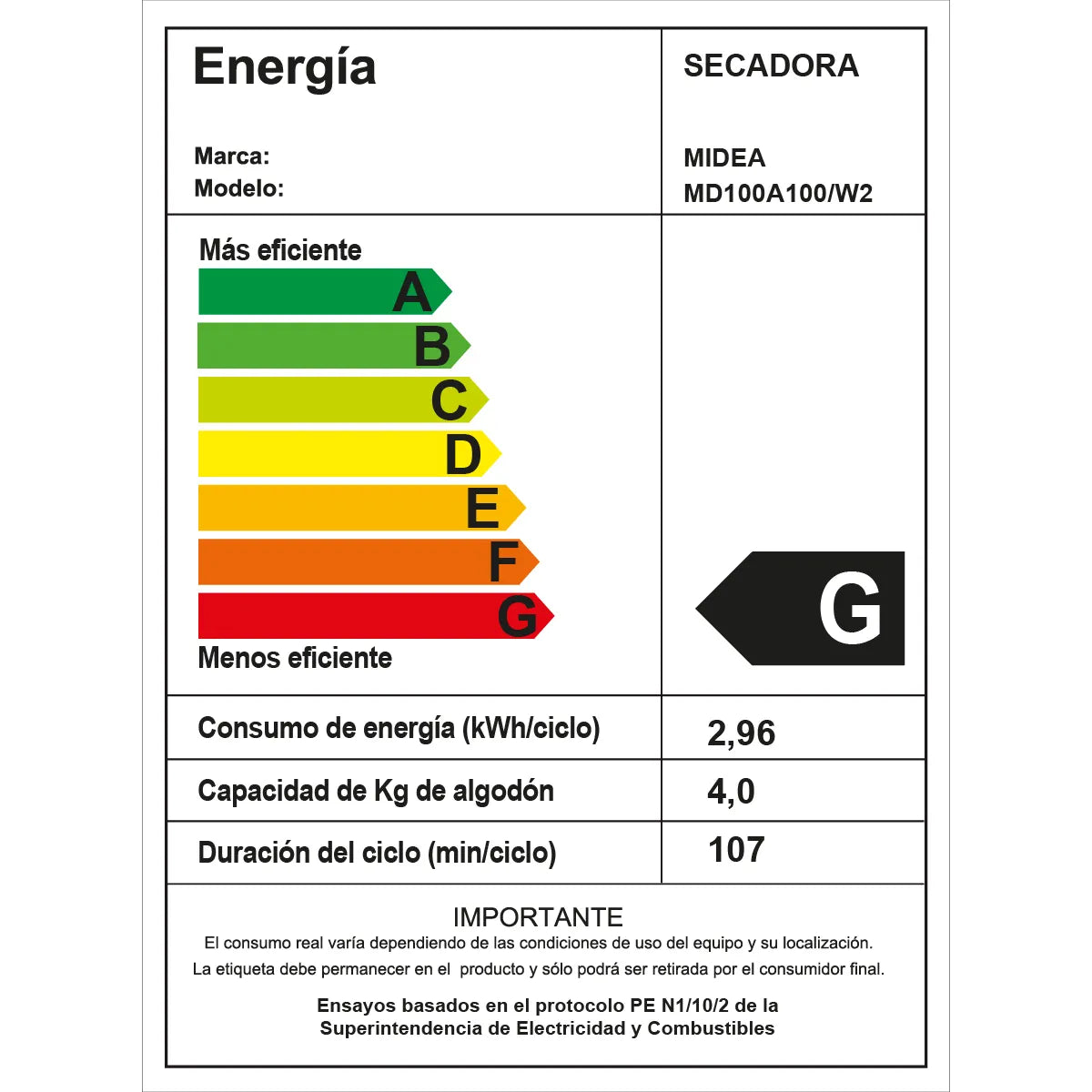 Secadora Eléctrica Ventilación Lunar Blanca 10KG