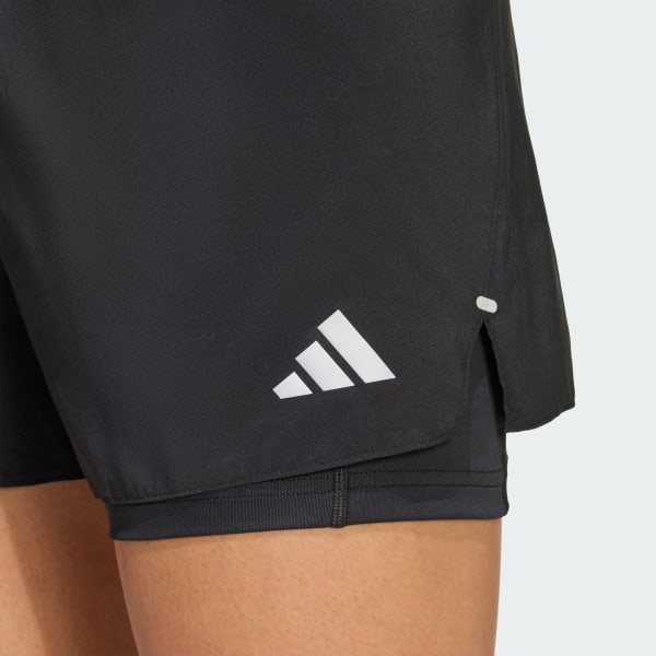 Short Mujer 2 en 1 adi365 Running Essentials Negro
