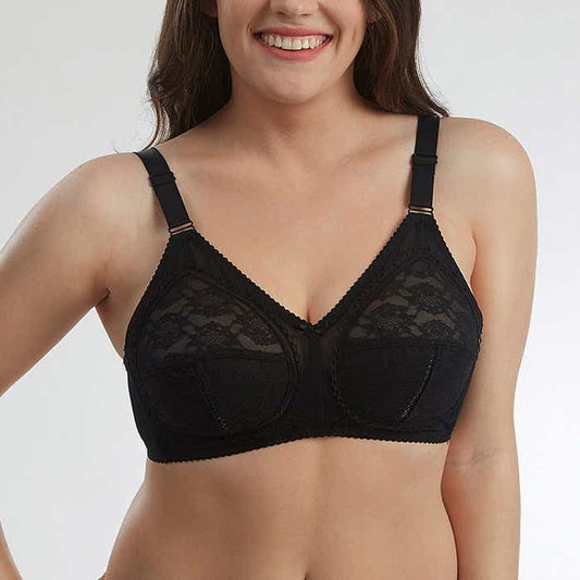 Sosten Mujer Encaje Laminado Negro