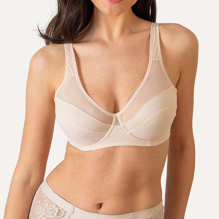 Sosten Mujer Micro Simplex Malla Beige