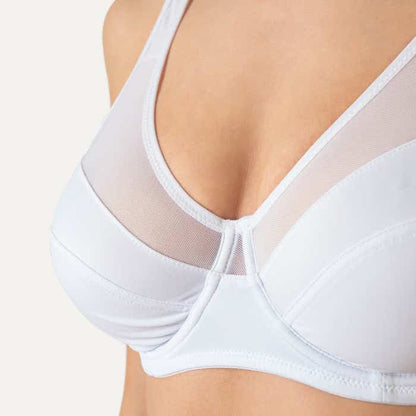 Sosten Mujer Micro Simplex Malla Blanco