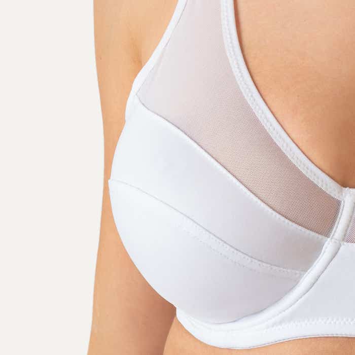 Sosten Mujer Micro Simplex Malla Blanco