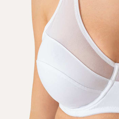 Sosten Mujer Micro Simplex Malla Blanco