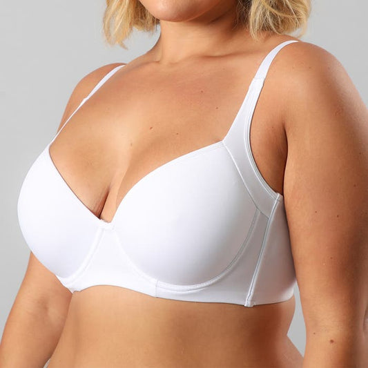 Sosten Mujer Microfibra Lateral Alto Doble Blanco