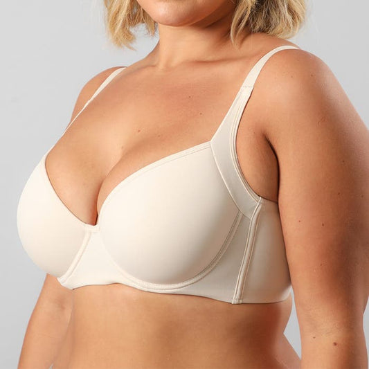 Sosten Mujer Microfibra Lateral Alto Doble Champagne