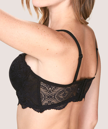 Sosten Mujer Balconette En Encaje Negro