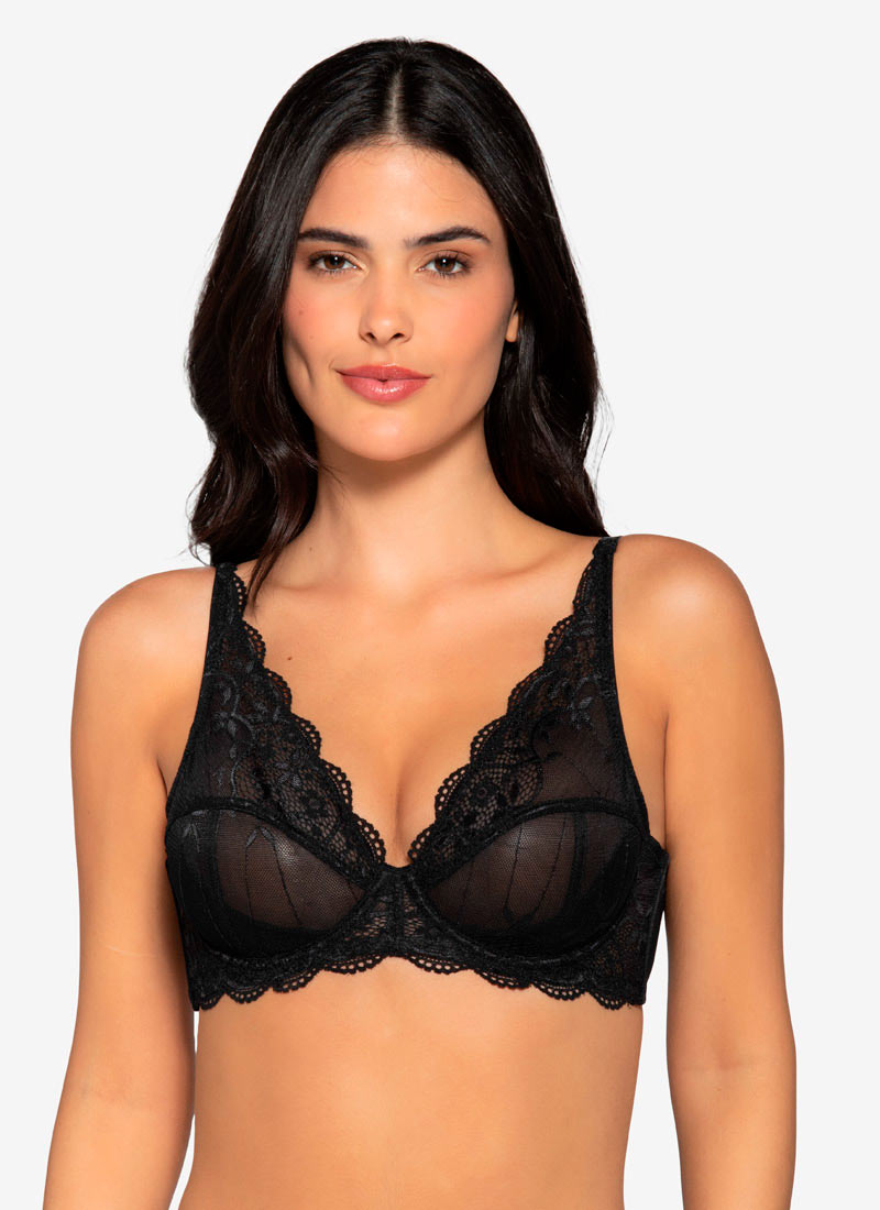 Sosten Mujer Encaje Negro