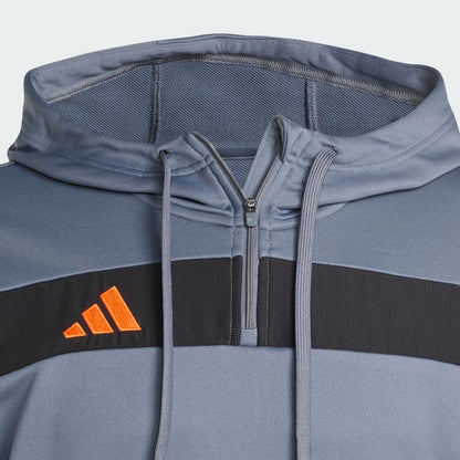 Poleron Hombre capucha Tiro 25 Essentials Team Onix / Super Orange