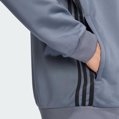 Poleron Hombre capucha Tiro 25 Essentials Team Onix / Super Orange