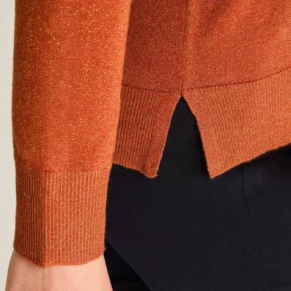 Sweater Mujer Terracota con Textura Suave