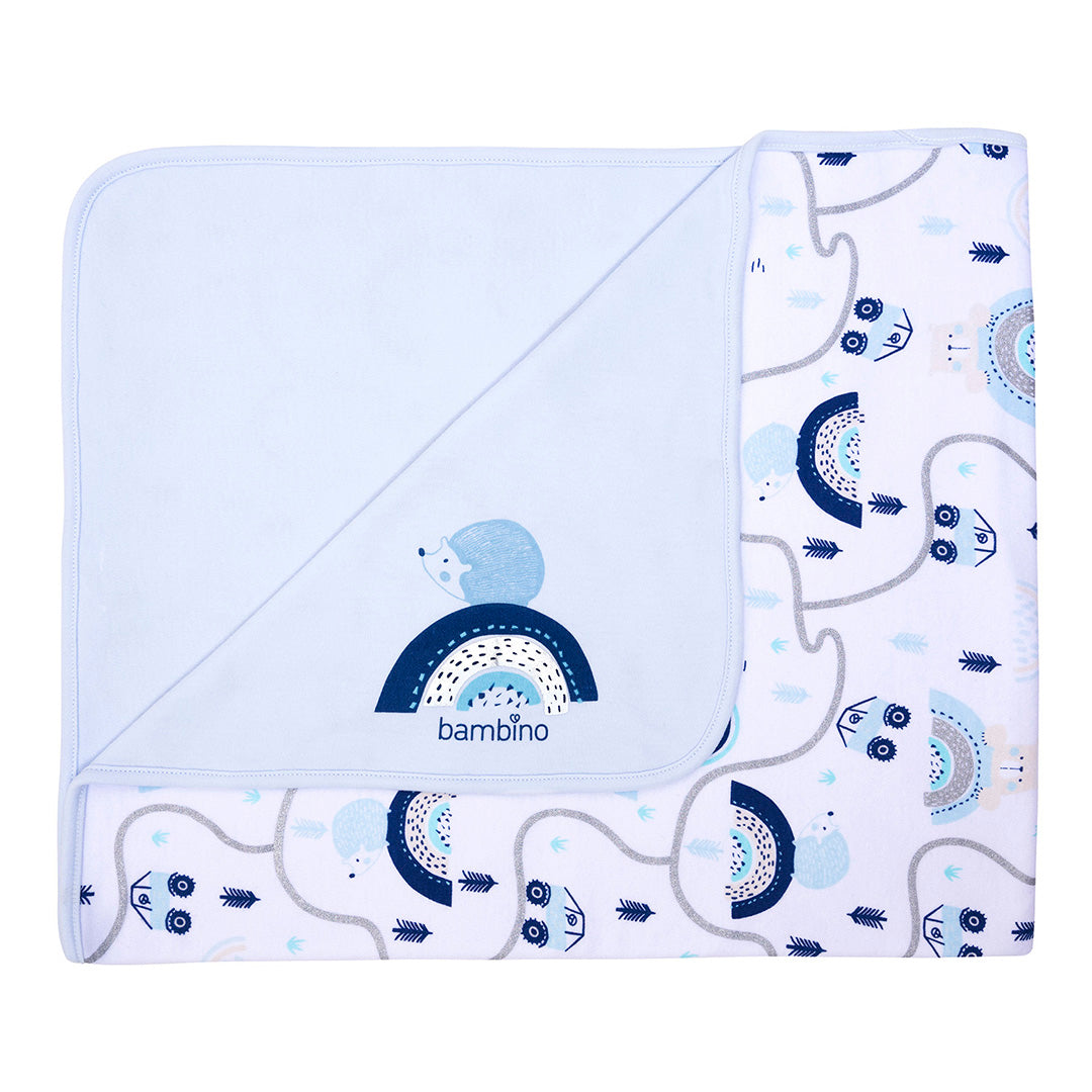 Frazada Doble Capa 100% Algodón – Celeste