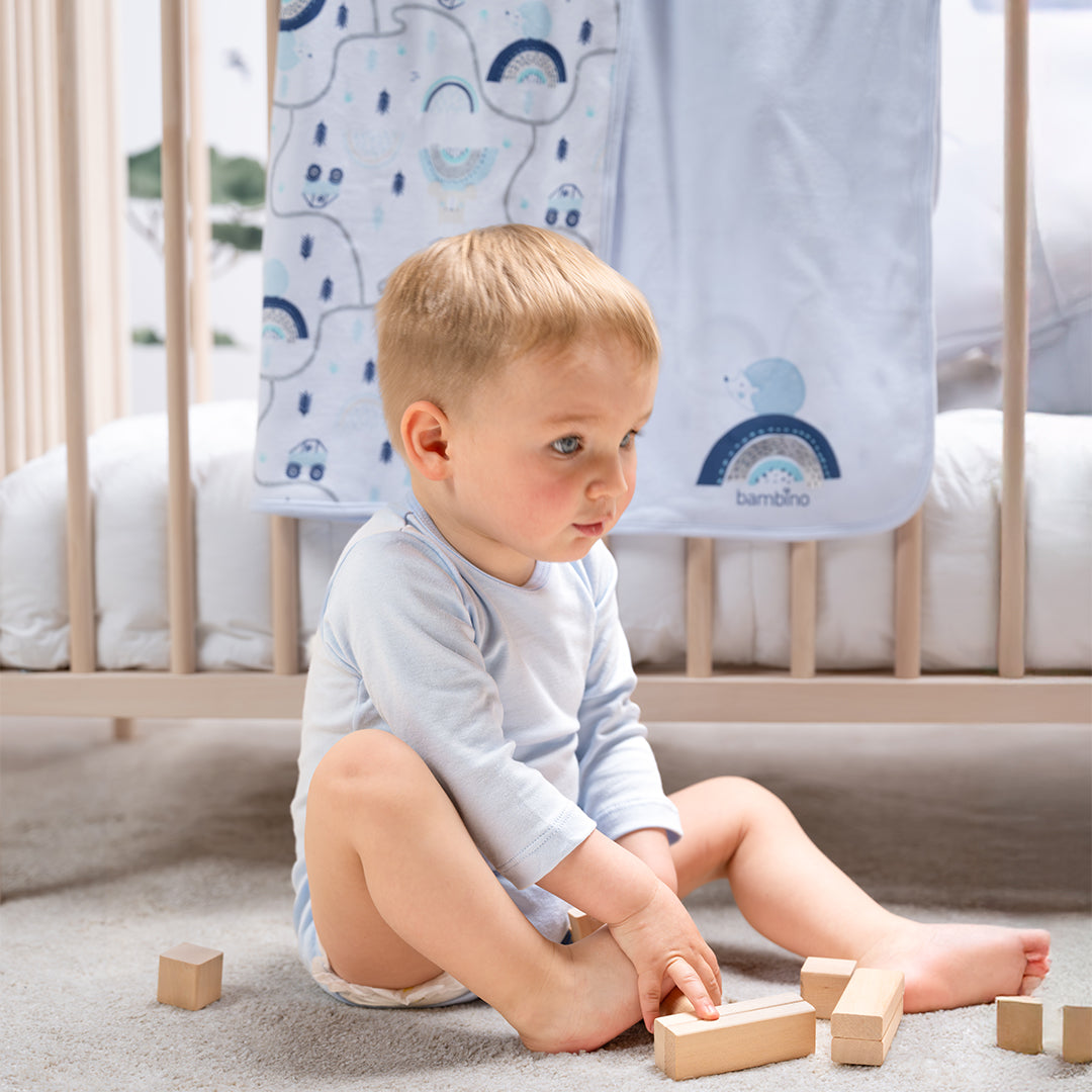 Frazada Doble Capa 100% Algodón – Celeste