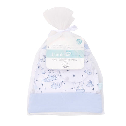 Set Gorrito + Mitones Celeste