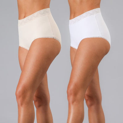 Tripack Calzon Mujer Tiro Alto Microfibra Encaje