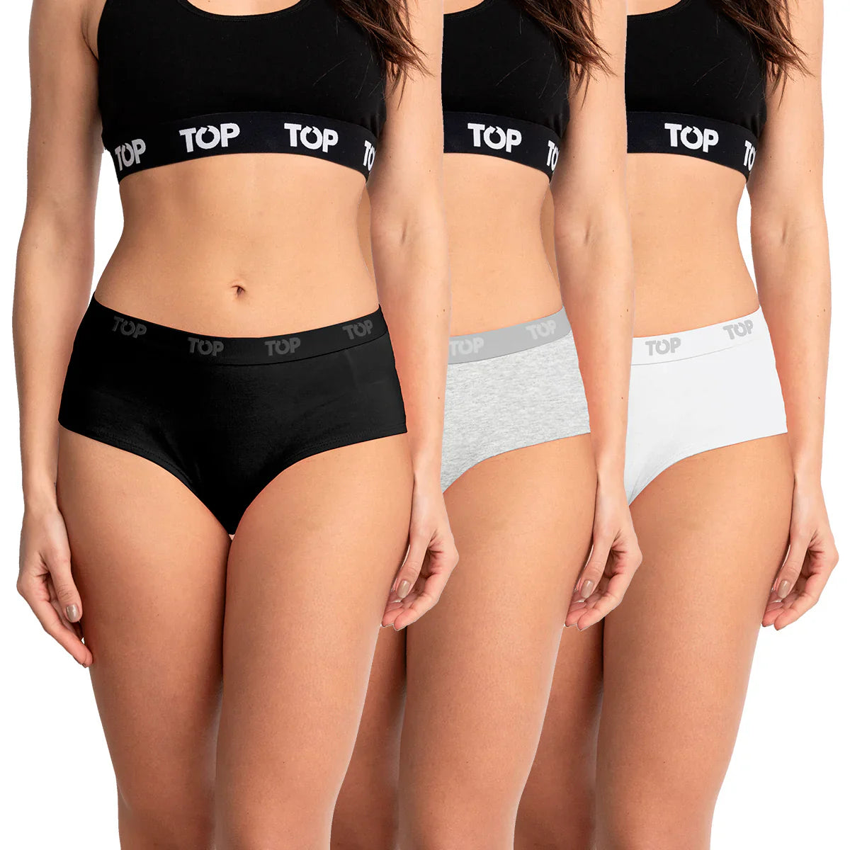 Tripack Pantaletas Mujer Algodón Con Elástico C7