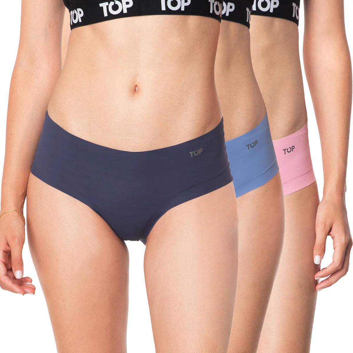 Tripack Pantaletas Mujer Microfibra Corte Laser C2