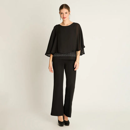 Túnica Mujer Negra con Brillos