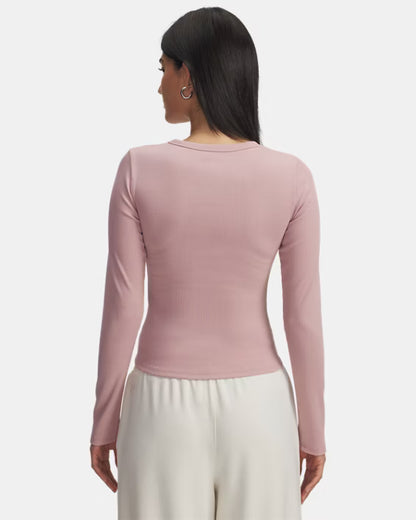 Polera Mujer Manga Larga Rosada