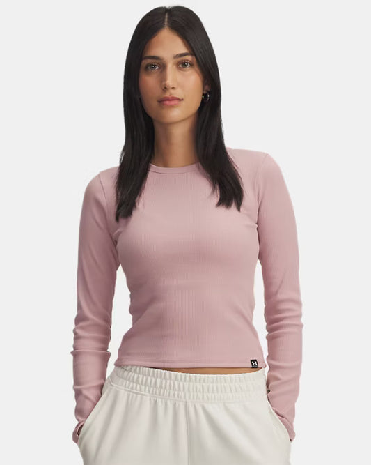 Polera Mujer Manga Larga Rosada