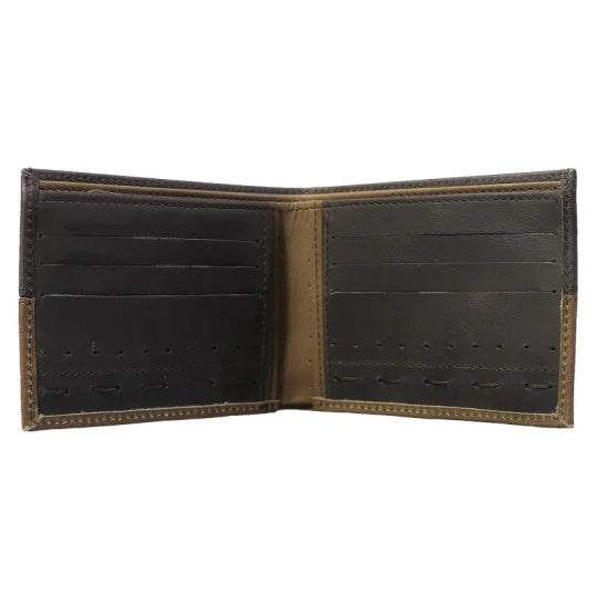 Billetera Hombre Cuero Natural Cafe