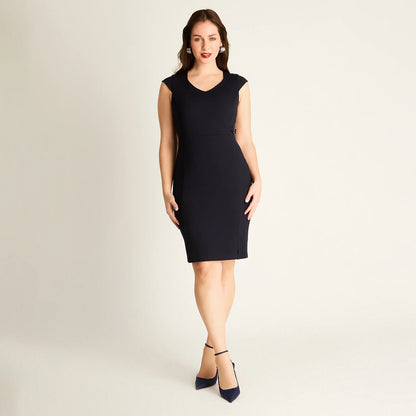 Vestido Mujer Azul Entallado