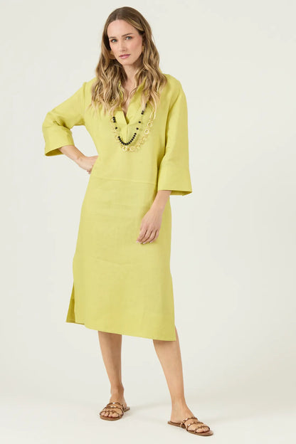 Vestido Mujer Largo Manga 3/4 Lima