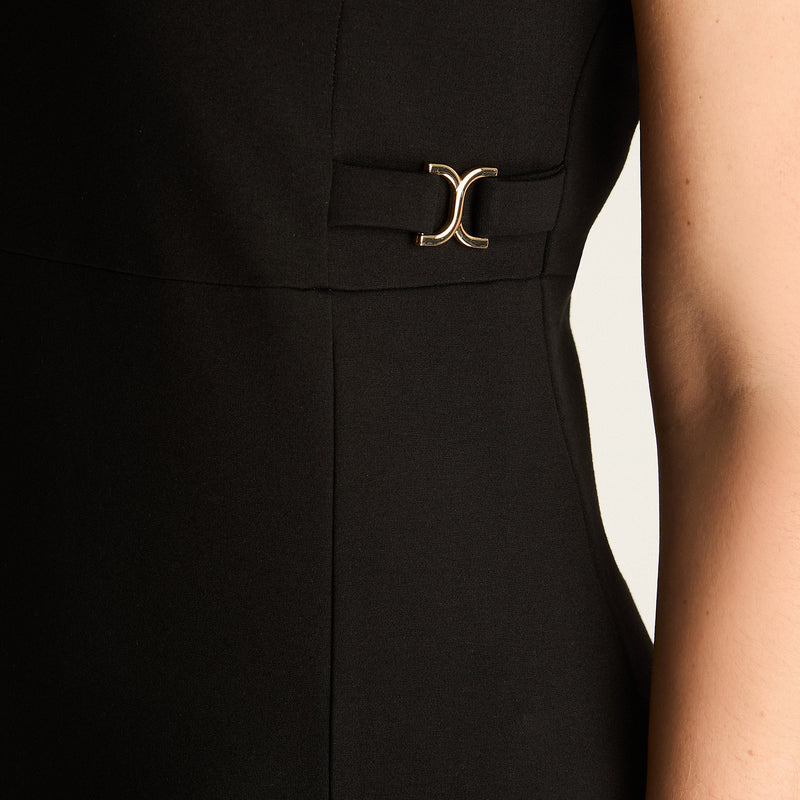 Vestido Mujer Negro Entallado