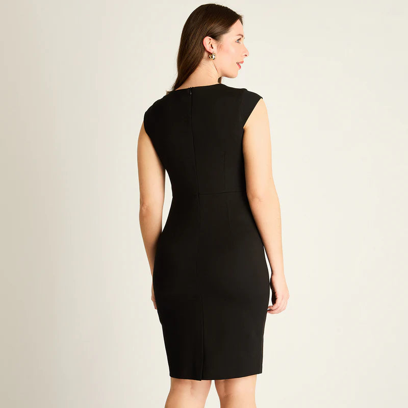 Vestido Mujer Negro Entallado