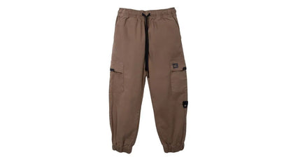 Pantalón Niño Jogger Cargo Forrado y Elasticado Café