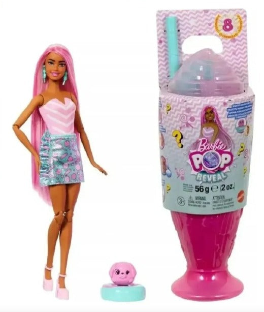 Muñeca Barbie Pop Reveal Colección Dulces Sorpresas Fucsia