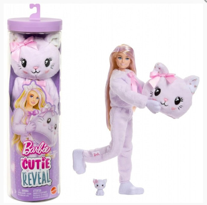 Muñeca Niña Cutie Reveal Con Mascota Gato Morado
