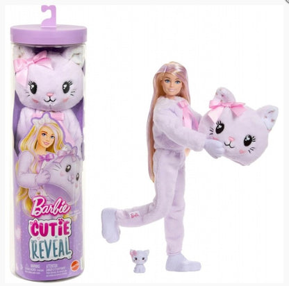 Muñeca Niña Cutie Reveal Con Mascota Gato Morado