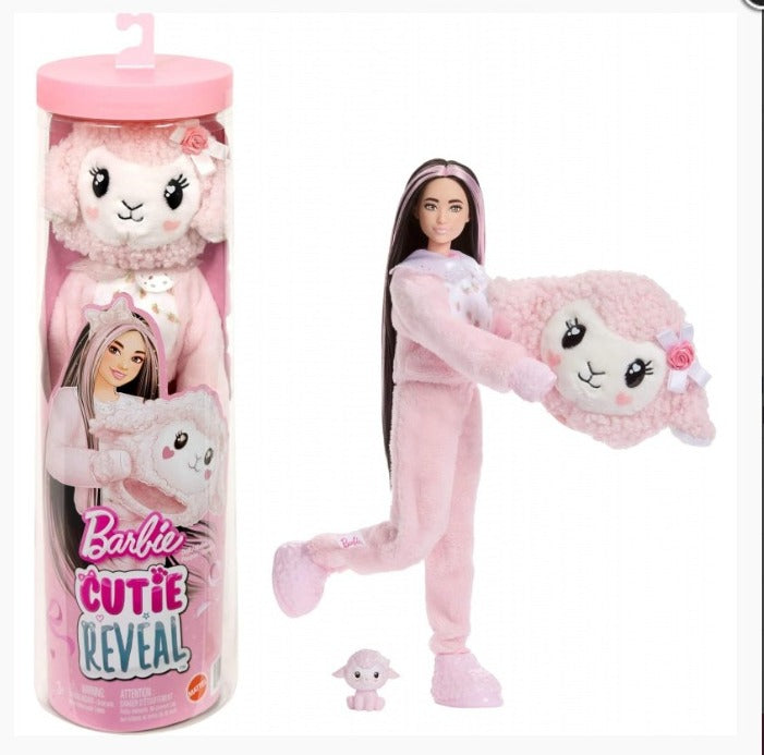 Muñeca Niña Cutie Reveal Con Mascota Oveja Rosa
