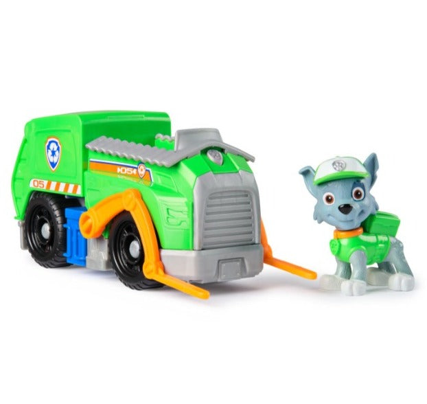 Juguete Unisex Camión de Reciclaje y Figura Rocky Verde