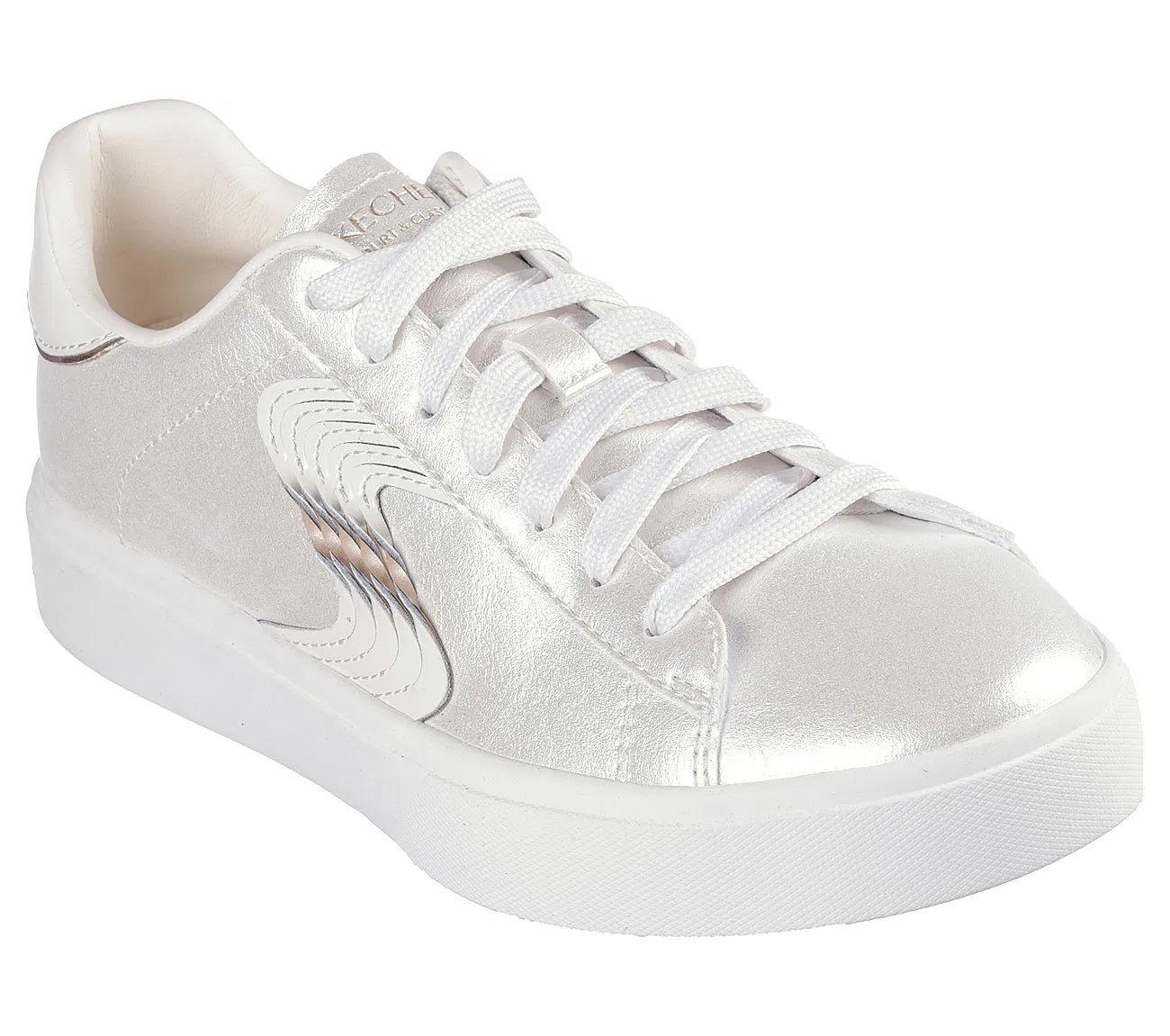 Zapatilla Mujer Con Cordon Slight Shimmer White