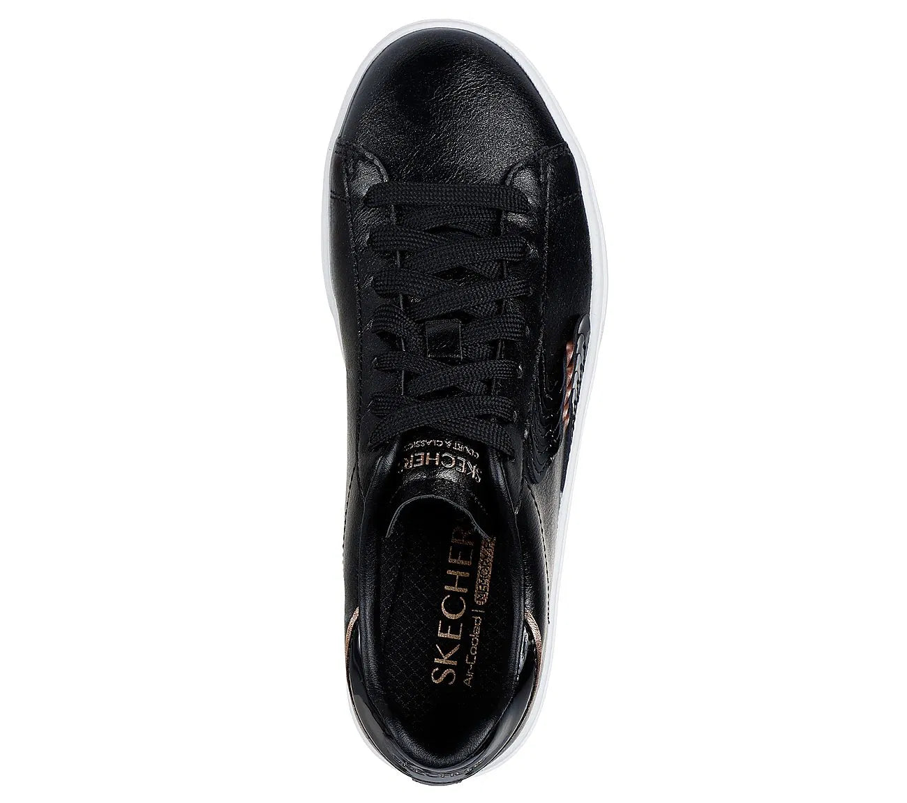 Zapatilla Mujer Con Cordon Slight Shimmer Black