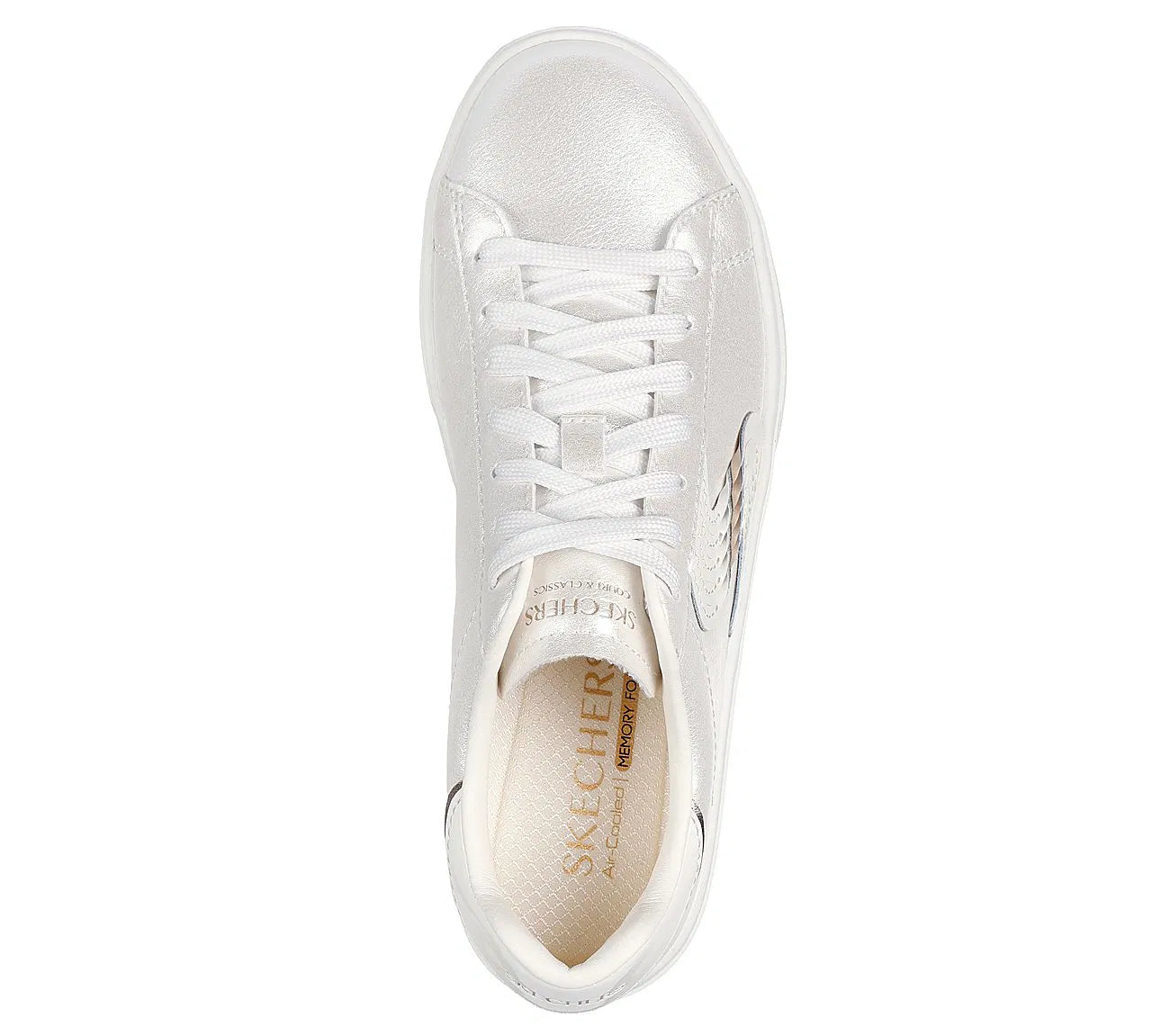 Zapatilla Mujer Con Cordon Slight Shimmer White