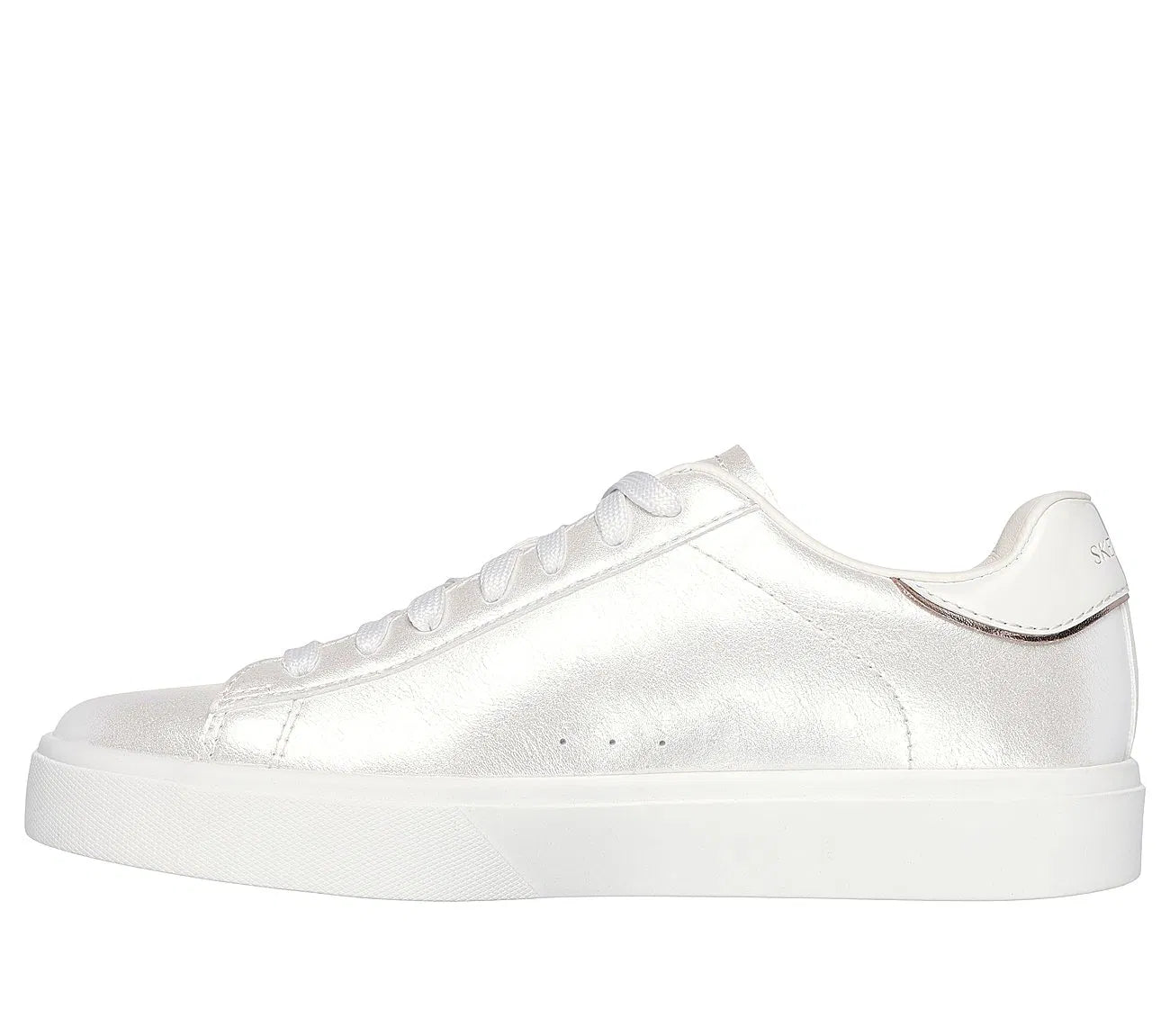 Zapatilla Mujer Con Cordon Slight Shimmer White