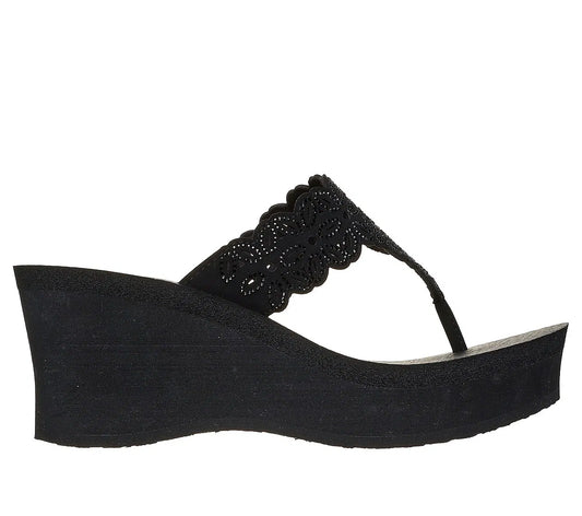 Sandalia Mujer Flower Glitz Black