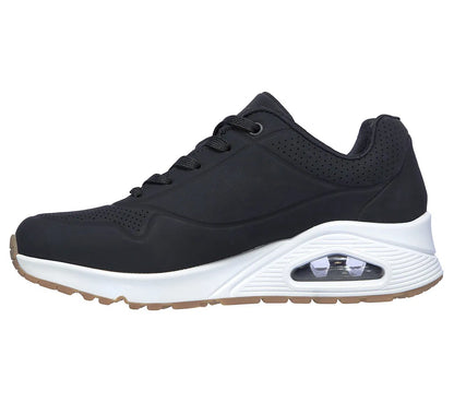 Zapatilla Mujer Con Cordon Uno Black