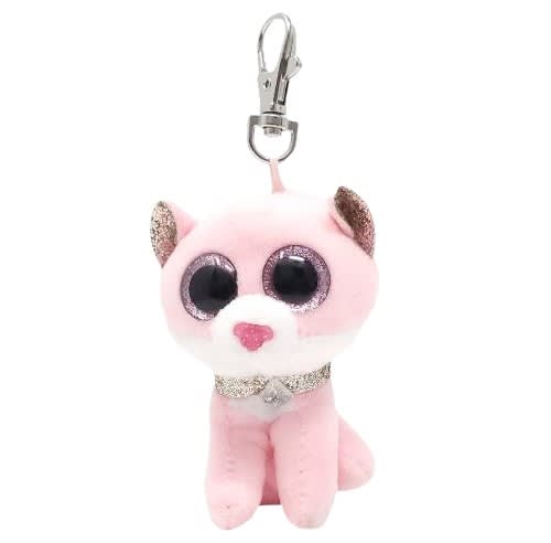 Llavero Beanie Boos Fiona Gato Rosado