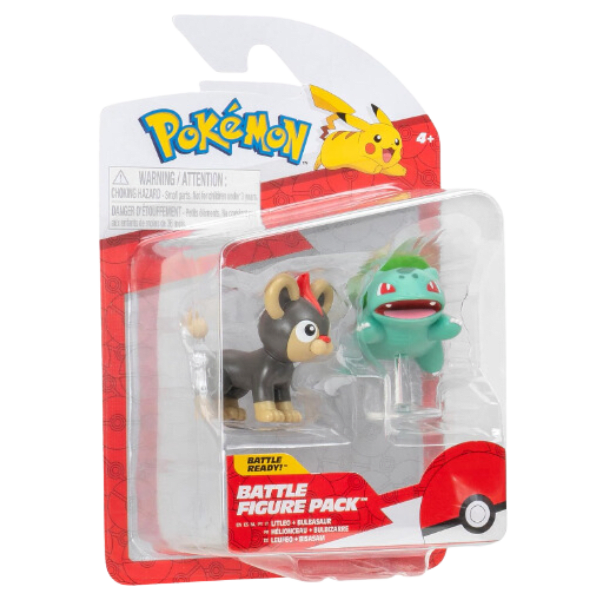 Pokemon Battle ready! Set 2 Figuras Litleo + Bulbasaur