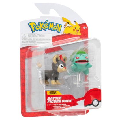 Pokemon Battle ready! Set 2 Figuras Litleo + Bulbasaur