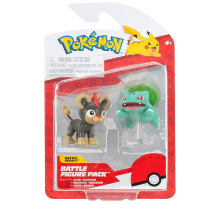 Pokemon Battle ready! Set 2 Figuras Litleo + Bulbasaur