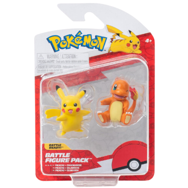 Pokemon Battle ready Set 2 Figuras Pikachu + Charmander