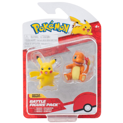 Pokemon Battle ready Set 2 Figuras Pikachu + Charmander