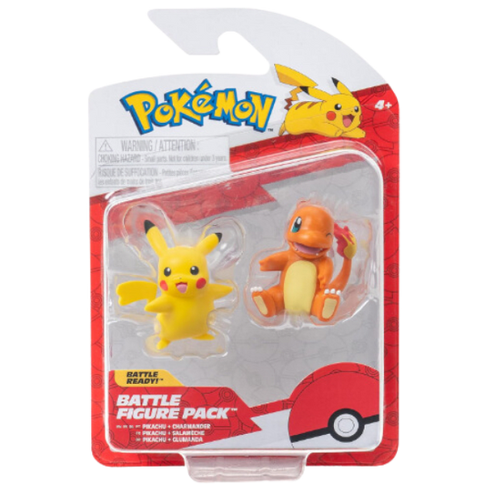 Pokemon Battle ready Set 2 Figuras Pikachu + Charmander