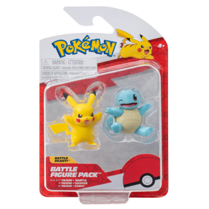 Pokemon Battle ready! Set 2 Figuras Pikachu + Squirtle
