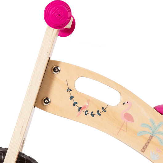 Bicicleta de Equilibrio Madera Flamenco Rosa