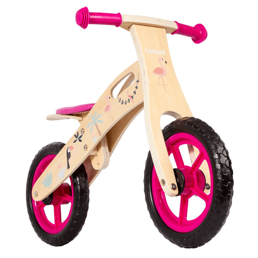 Bicicleta de Equilibrio Madera Flamenco Rosa